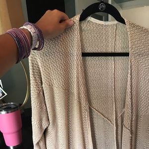 Long beige sweater